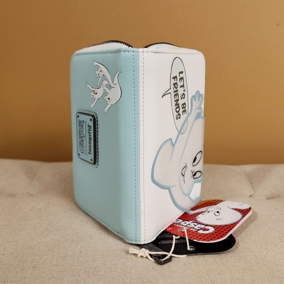Loungefly Casper The Friendly Ghost Let's Be Friends GID Zip Around Wallet NEW - Picture 13 of 14